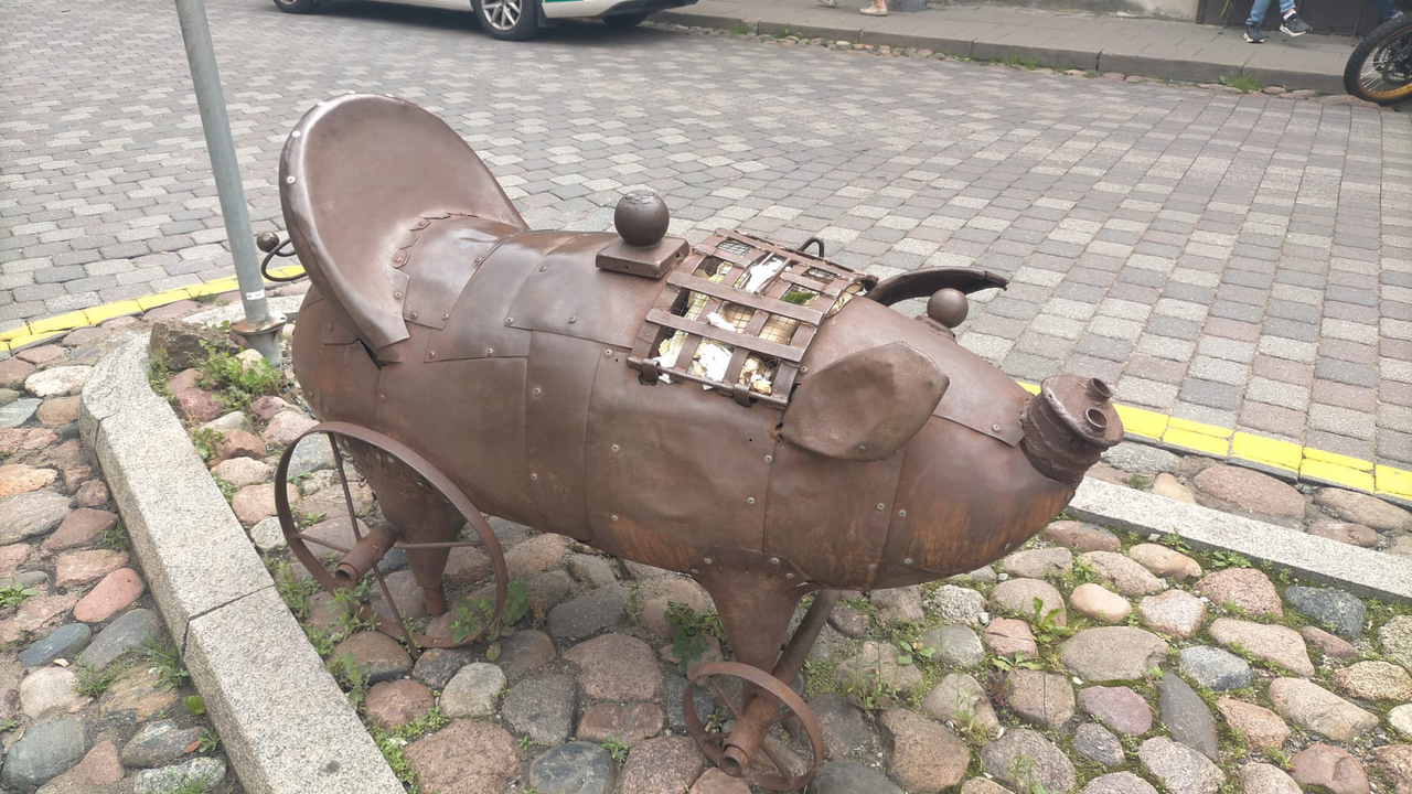 Cerdo papelera