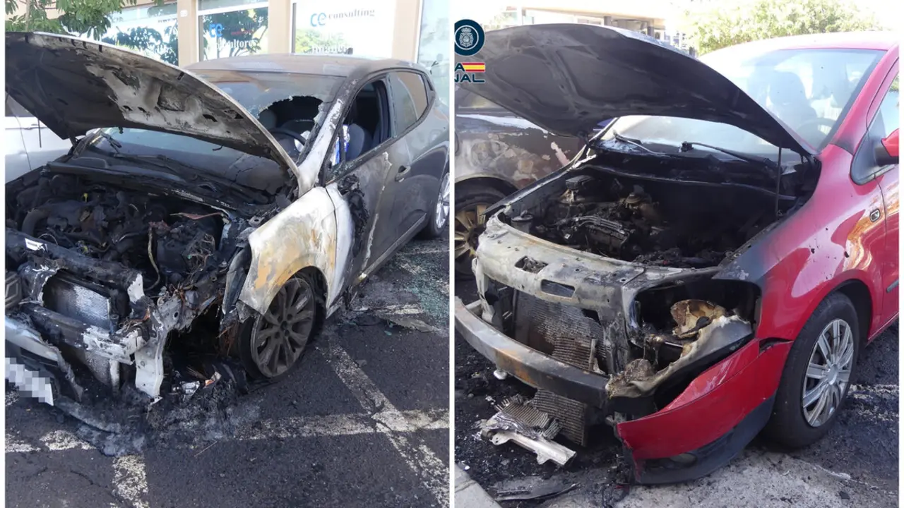 Coches quemados Adeje