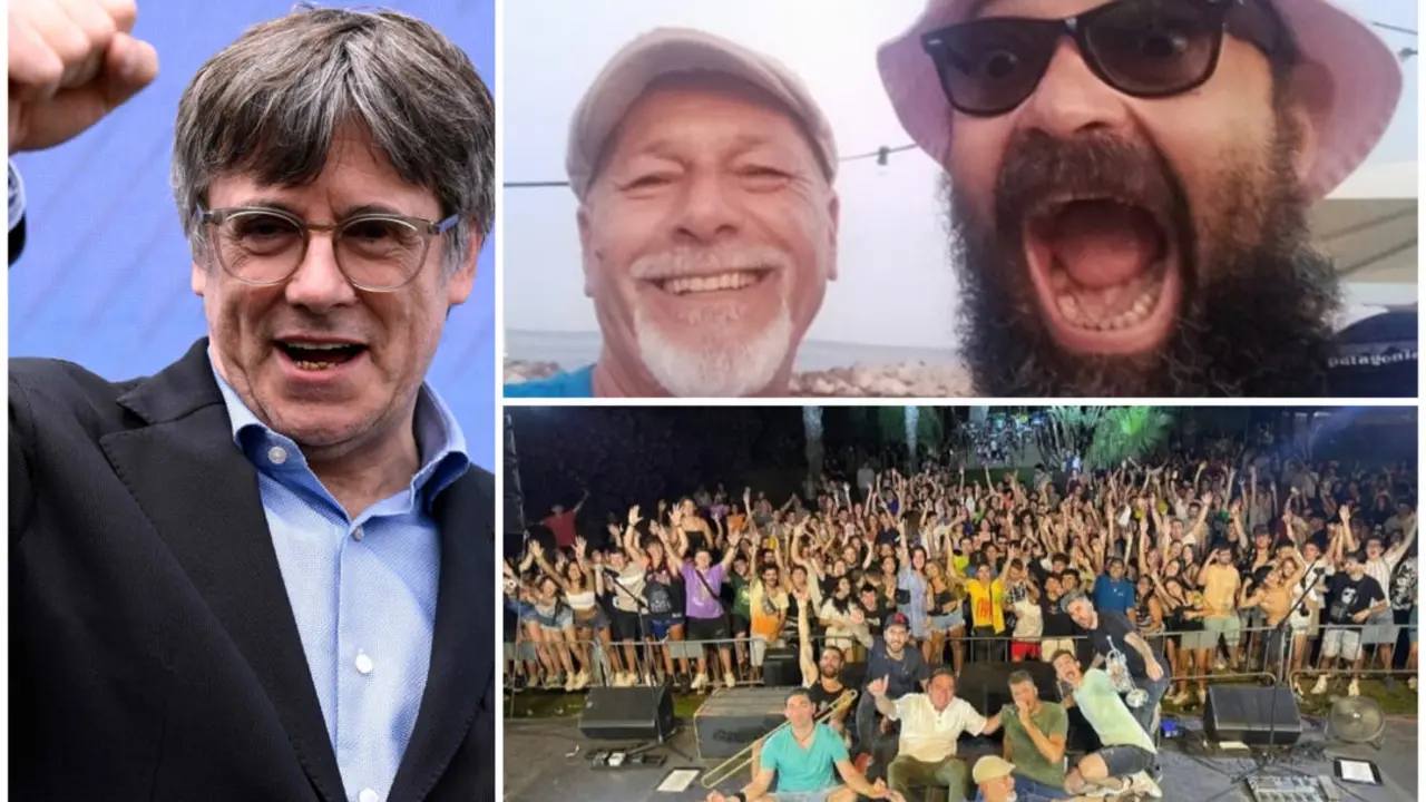 Collage Puigdemont, Satana y Farrai