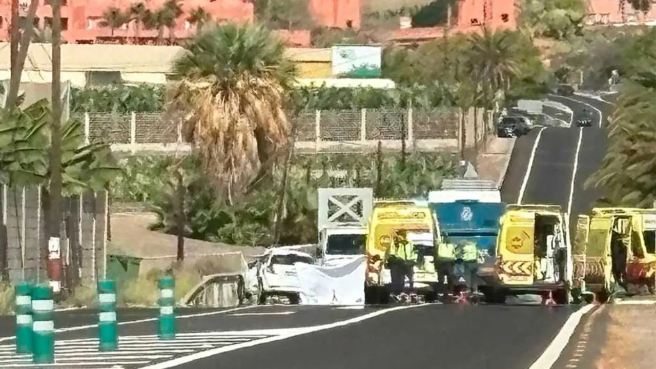 El accidente se produjo a la altura de Vera de Herques. / DA