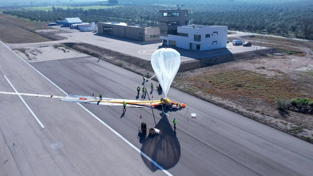 Vista a&eacute;rea del lanzamiento HAPS en Ja&eacute;n.