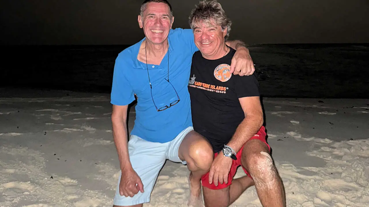 Sergio y Juanfran en un viaje de buceo a Maldivas