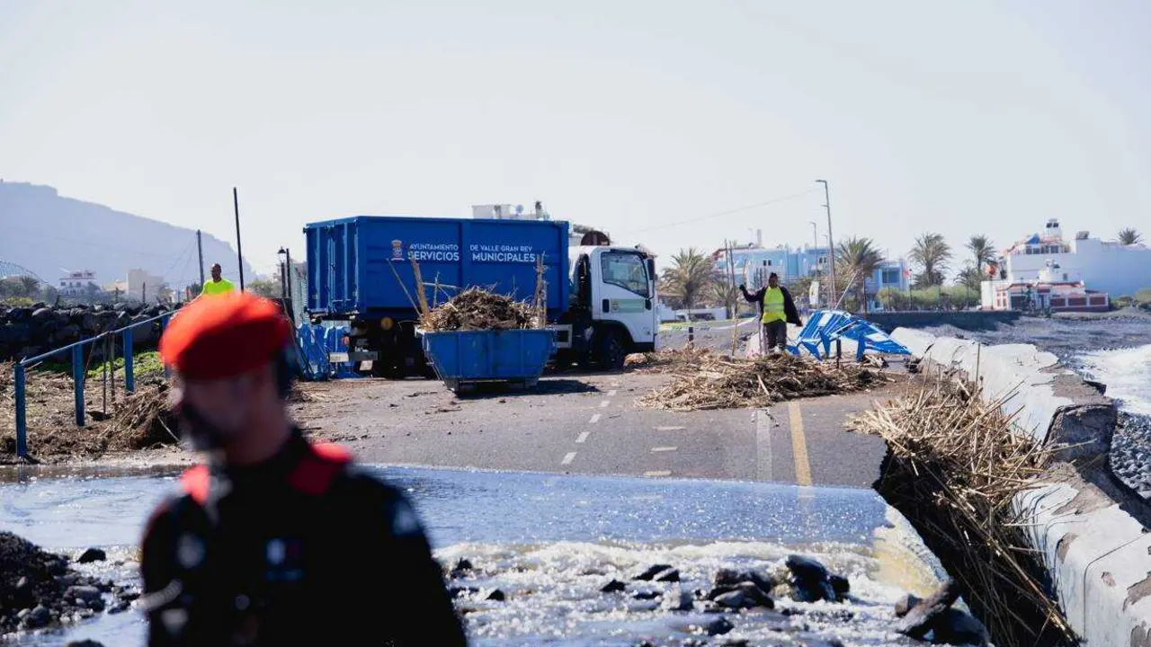 Valle Gran Rey fue el municipio m&aacute;s da&ntilde;ado por la borrasca