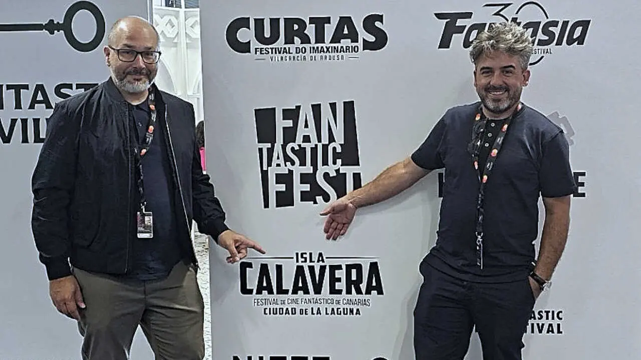 Daniel Fumero y Ram&oacute;n Gonz&aacute;lez Trujillo, directores del Festival Isla Calavera, en Cannes(1)