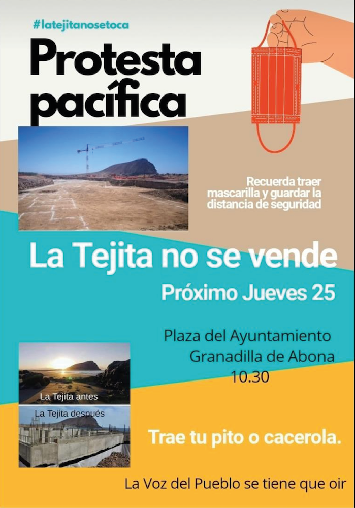 cacerolada ayuntamiento granadilla jueves 25 junio #stophotellatejita, #salvarlatejita