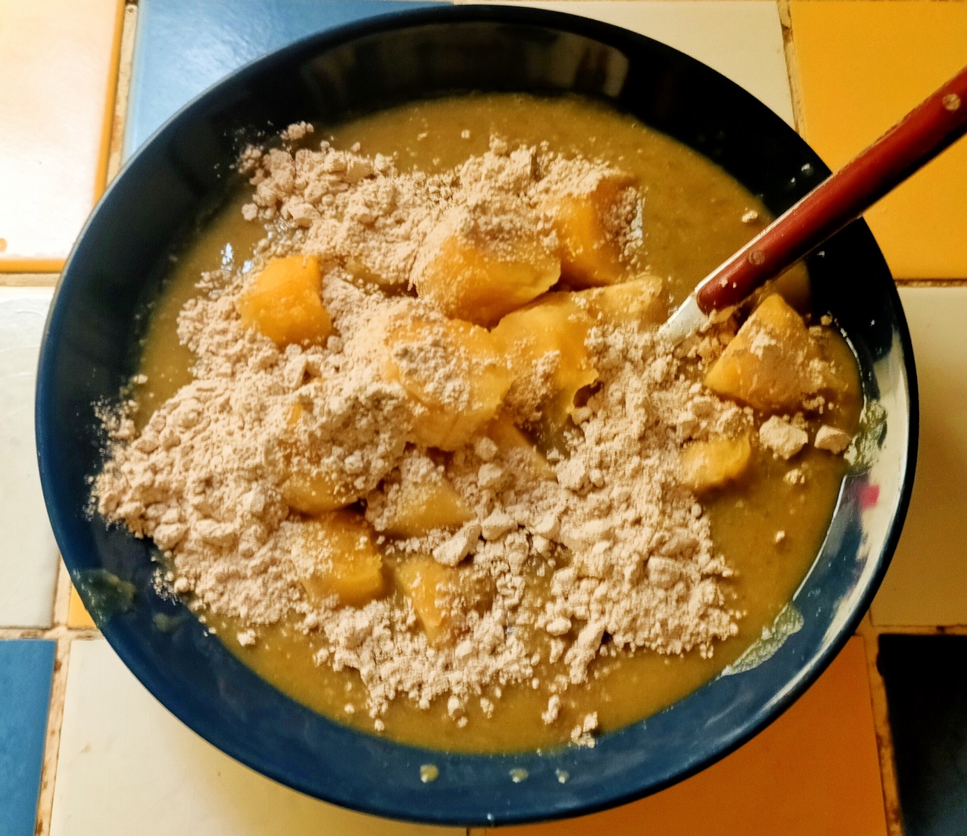 Potaje de berros con gofio y platano.9(1)
